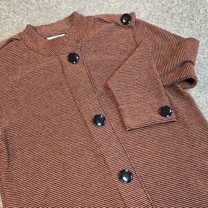 Laura By Alyzia Vintage Woven Striped Button Swetter Jacket Multicolor Size 6‎